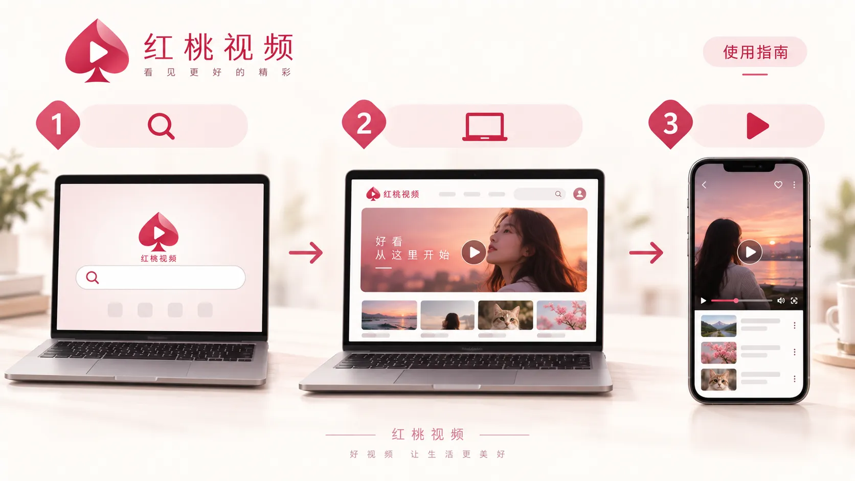 红桃视频使用指南页面